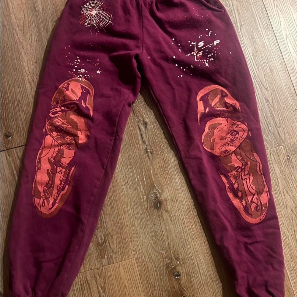 Sp5der Nocturnal Highway Sweatpant Dark Purple Mens (unisex) size M